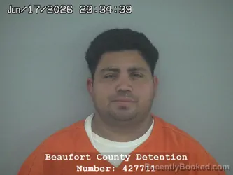 Mugshot of URSULINO MENDOZA VASQUEZ booked in Beaufort County, South Carolina on June 18, 2026