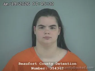Mugshot of CAITLIN E BAKER booked in Beaufort County, South Carolina on June 19, 2026