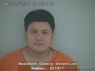 Mugshot of REYNALDO DE JESUS LOPEZ GORDILLO booked in Beaufort County, South Carolina on June 21, 2026