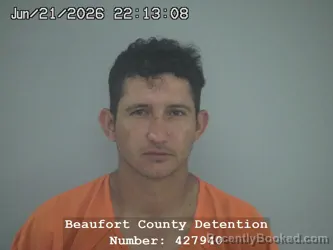 Mugshot of JOSE B GUTIERREZ PARRA booked in Beaufort County, South Carolina on June 21, 2026