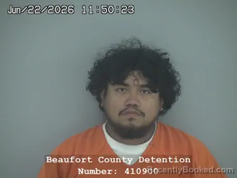 Mugshot of ALEXANDER JULIAN ESPINOZA booked in Beaufort County, South Carolina on June 22, 2026