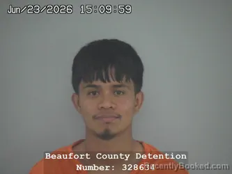 Mugshot of JUAN DARINEL LOPEZ RODRIGUEZ booked in Beaufort County, South Carolina on June 23, 2026