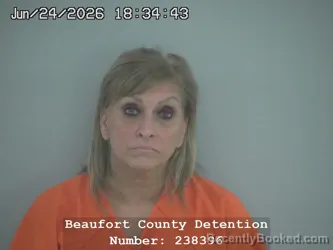 Mugshot of CATHERINE MARIE PILATIC booked in Beaufort County, South Carolina on June 24, 2026
