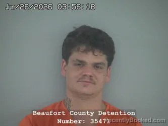 Mugshot of DAKOTA JAMES JOHNSON booked in Beaufort County, South Carolina on June 26, 2026