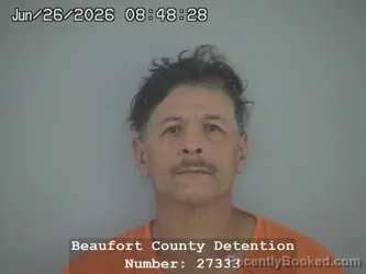Mugshot of SENEN ARTURO LOPEZ BUCARDO booked in Beaufort County, South Carolina on June 26, 2026