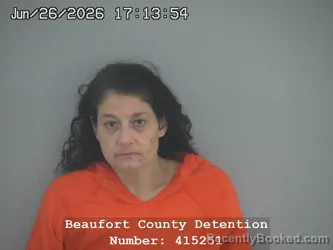Mugshot of CATHERINE MARIE JACQUIN booked in Beaufort County, South Carolina on June 26, 2026