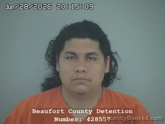Mugshot of FRANK NEFTALY BALBUENA AGUILAR booked in Beaufort County, South Carolina on June 28, 2026