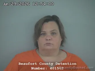 Mugshot of ALICIA SUE LAW booked in Beaufort County, South Carolina on June 29, 2026