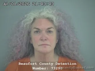 Mugshot of AMY GAIL GLADDEN booked in Beaufort County, South Carolina on July 1, 2026