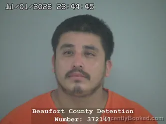 Mugshot of SANTOS HERRERA-HERNANDEZ booked in Beaufort County, South Carolina on July 2, 2026