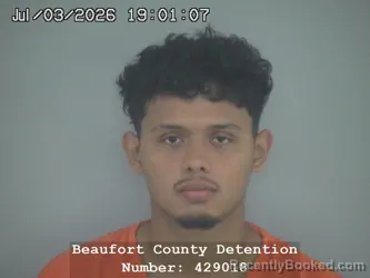 Mugshot of ELMER ARIEL FUNES QUEZADA booked in Beaufort County, South Carolina on July 3, 2026