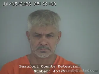 Mugshot of LUIS ENRIQUE ACEITUNO-HERNANDEZ booked in Beaufort County, South Carolina on July 5, 2026