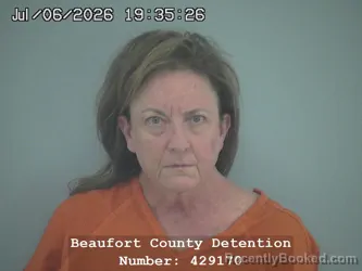 Mugshot of KATHLEEN MCMANUS MORRIS booked in Beaufort County, South Carolina on July 6, 2026