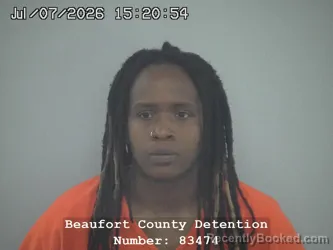 Mugshot of RAEMANI MONE WATSON booked in Beaufort County, South Carolina on July 7, 2026