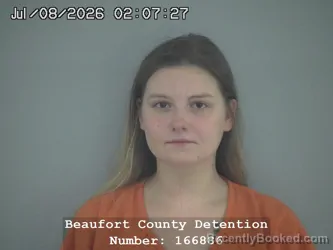 Mugshot of EMMA REBECCA HAYWARD booked in Beaufort County, South Carolina on July 8, 2026