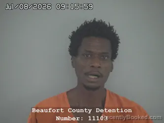 Mugshot of TREVON BROWN booked in Beaufort County, South Carolina on July 8, 2026