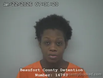 Mugshot of Katara Sierra Le On Greene booked in Beaufort County, South Carolina on July 28, 2026