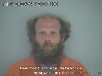 Mugshot of Shane Johnathan Tucker booked in Beaufort County, South Carolina on July 28, 2026