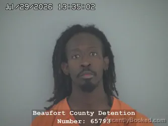 Mugshot of Ra Davion Sharikis Wilson booked in Beaufort County, South Carolina on July 28, 2026
