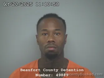 Mugshot of Demetrius Roshad Moultrie booked in Beaufort County, South Carolina on July 28, 2026