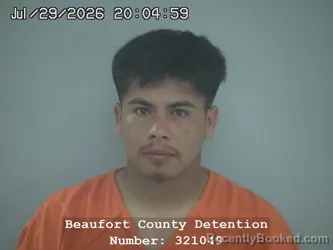 Mugshot of JOSE MARIA VAZQUEZ MORENO booked in Beaufort County, South Carolina on July 29, 2026