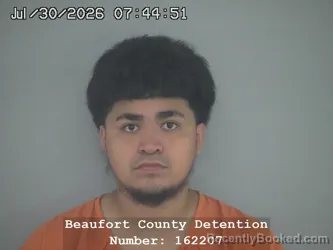 Mugshot of MARIO HUGO IGNACIO LAGUNAS booked in Beaufort County, South Carolina on July 30, 2026