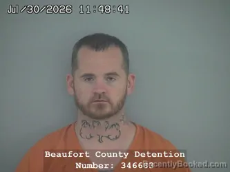 Mugshot of JOEY REESE ARRINGTON booked in Beaufort County, South Carolina on July 30, 2026