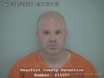 Mugshot of Michael Harry Kokinakos booked in Beaufort County, South Carolina on July 31, 2026