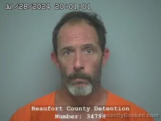Mugshot of Christopher Manuel Appleby booked in Beaufort County, South Carolina on July 31, 2026