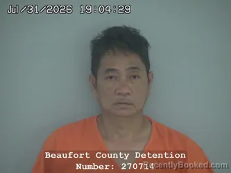 Mugshot of Trang Van Tang booked in Beaufort County, South Carolina on July 31, 2026