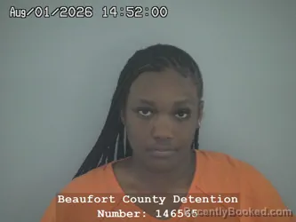 Mugshot of Khristianna Kameil Wilson booked in Beaufort County, South Carolina on August 1, 2026