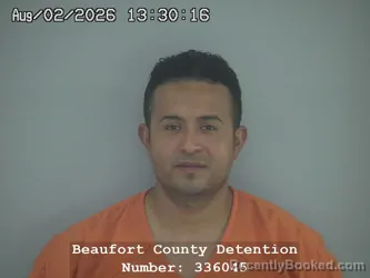 Mugshot of Louis Morales booked in Beaufort County, South Carolina on August 2, 2026