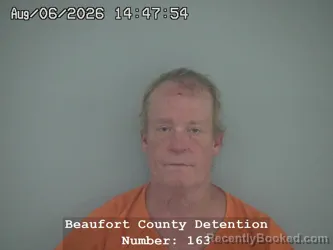 Mugshot of Michael Kevin Gray booked in Beaufort County, South Carolina on August 6, 2026
