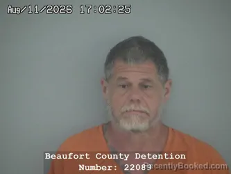 Mugshot of Craig Anthony Rivers booked in Beaufort County, South Carolina on August 11, 2026