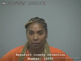Mugshot of Briana Lynette Cohen booked in Beaufort County, South Carolina on August 13, 2026