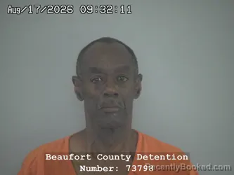 Mugshot of Donald Bryan booked in Beaufort County, South Carolina on August 17, 2026