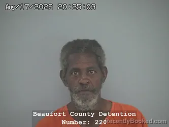 Mugshot of Tyrone Lenard Jenkins booked in Beaufort County, South Carolina on August 17, 2026