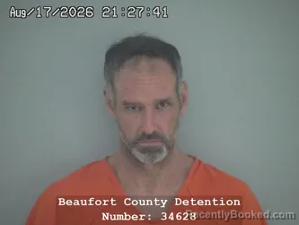 Mugshot of Kevin Michael Briggs booked in Beaufort County, South Carolina on August 17, 2026