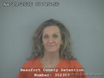 Mugshot of Lori Ann Scharf booked in Beaufort County, South Carolina on August 19, 2026