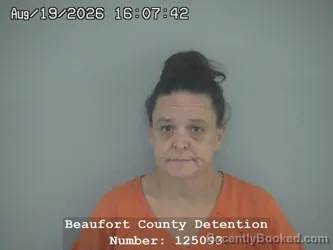 Mugshot of April Ruth Jansen booked in Beaufort County, South Carolina on August 19, 2026