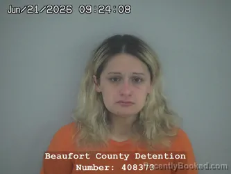Mugshot of Ashlynn Rae Dempsey booked in Beaufort County, South Carolina on August 20, 2026