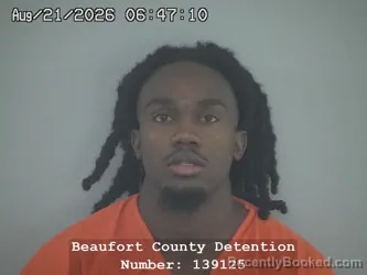 Mugshot of Trejohn Leroy Smalls booked in Beaufort County, South Carolina on August 21, 2026