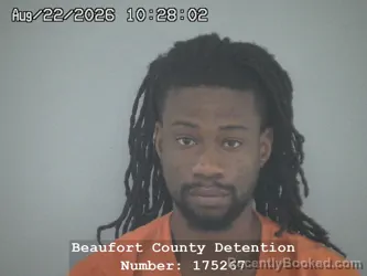 Mugshot of Marcus Lenaud Perry booked in Beaufort County, South Carolina on August 22, 2026