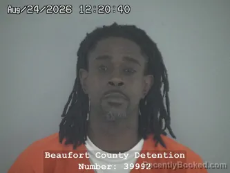 Mugshot of Anwar Ramon Jiles booked in Beaufort County, South Carolina on August 24, 2026