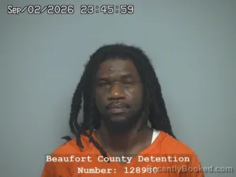 Mugshot of Ross Devonte Grant booked in Beaufort County, South Carolina on September 3, 2026