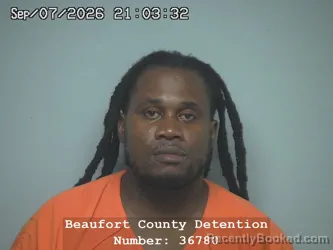 Mugshot of Terrance Javon Fields booked in Beaufort County, South Carolina on September 7, 2026