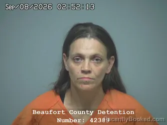 Mugshot of Angela Danielle Dease booked in Beaufort County, South Carolina on September 8, 2026