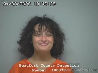 Mugshot of Ashlynn Rae Dempsey booked in Beaufort County, South Carolina on September 8, 2026