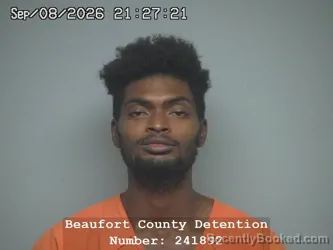 Mugshot of Michael Da'shawn Ruth booked in Beaufort County, South Carolina on September 8, 2026