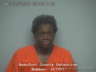 Mugshot of Tabitha Evonne Thomas booked in Beaufort County, South Carolina on September 13, 2026